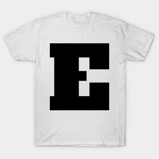 Alphabet E (Uppercase letter e), Letter E T-Shirt by maro_00